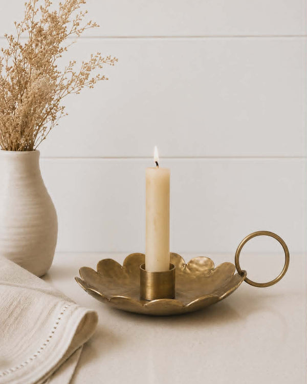 ALYA - Antique flower candle holder